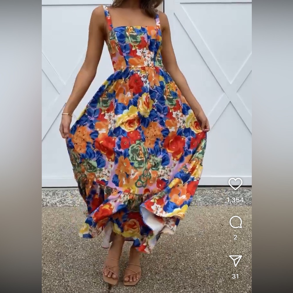 Floral Maxi Dress in Vibrant Colors